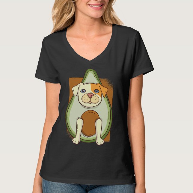 Camiseta Bela Pitbull Em Avocado Pitbull Amam Avocado (Frente)