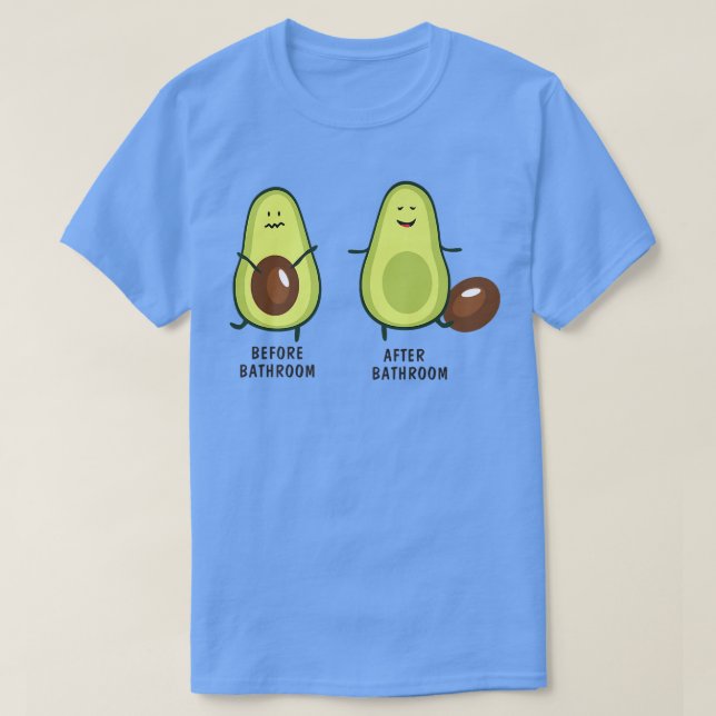 Camiseta Bela Pooping Avocado Para Homens, Vegan, Poop280 (Frente do Design)
