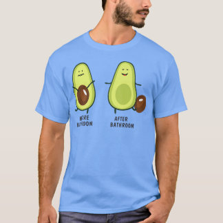Camiseta Bela Pooping Avocado Para Homens, Vegan, Poop280
