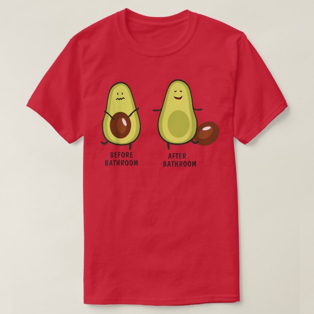 Camiseta Bela Pooping Avocado Para Homens, Vegan, Poop 29 (Frente do Design)