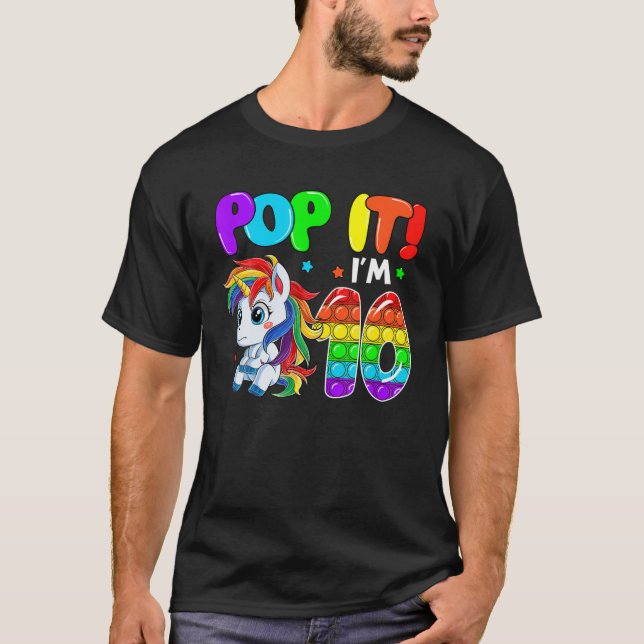 Camiseta Bela Pop de Brinquedos de Fidget do Unicórnio Sou  (Frente)