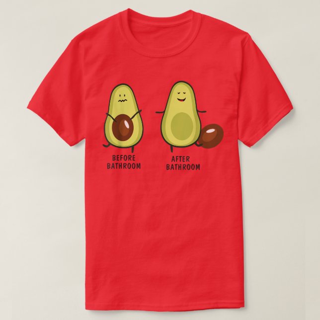 Camiseta Bela Popa Avocado Para Homens, Vegan, Poop (Frente do Design)