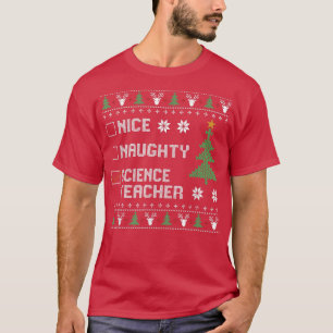 Camiseta Bela Professora De Ciências, Feia, Suor De Natal