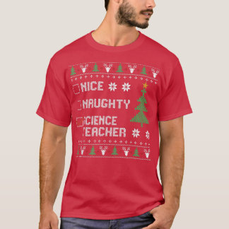 Camiseta Bela Professora De Ciências, Feia, Suor De Natal