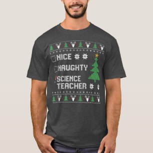 Camiseta Bela Professora De Ciências, Feia, Suor De Natal