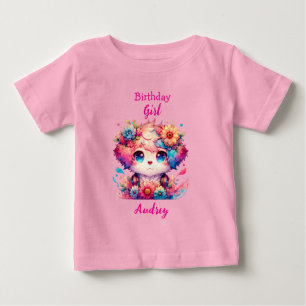 Camiseta Bela Rainbow Anime Cachorro Menina Personalizada