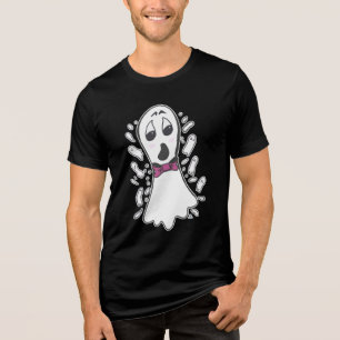 Camiseta Bela Retro Fantasma Diversão Halloween Cartografia