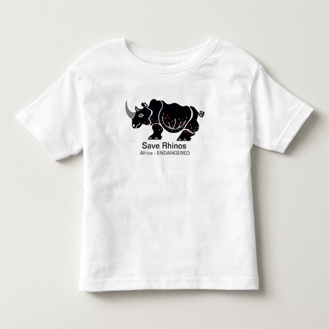 Camiseta Bela Salva RHINOS - África - Amante de os animais  (Frente)