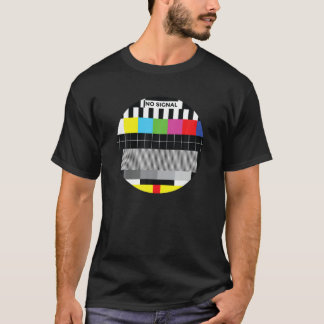 Camiseta Bela Sem Sinal TV Colorida Classe de Padrão de Tes