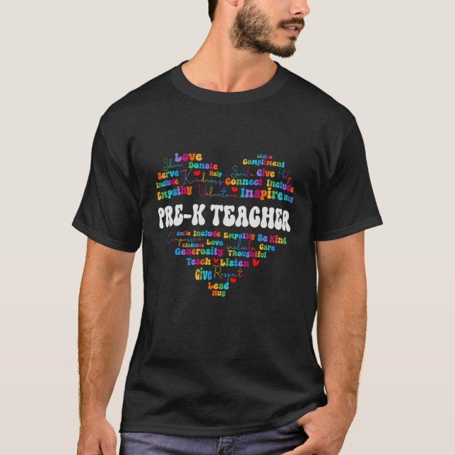 Camiseta Bela semana de agradecimento do professor PRE K de (Frente)