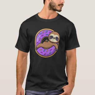 Camiseta Bela Sloth Sobre Os Animais Preguiçosos De Noz As