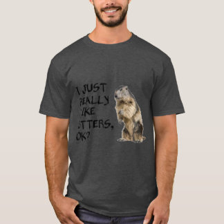 Camiseta Bela Tarte, Eu Gosto Muito De Otters Ok Badger