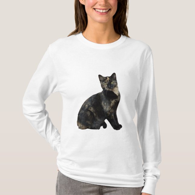 Camiseta Bela Tortie Cat, TortoisesInferno, Gato, Gatinho (Frente)
