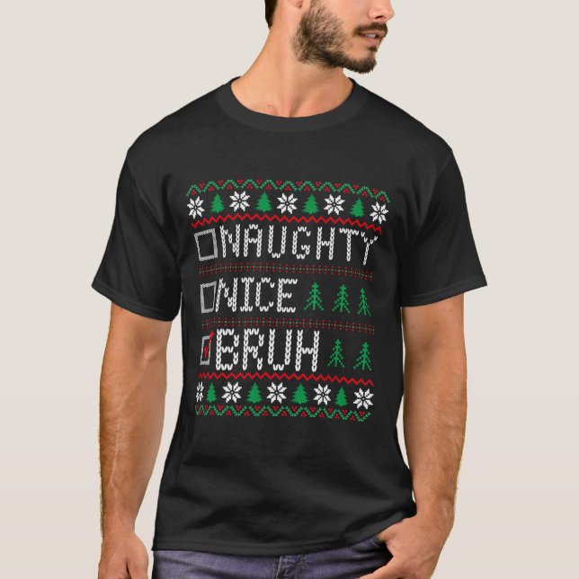 Camiseta Bela travessa Bruh Engraçado Natal Homens Mulheres (Frente)