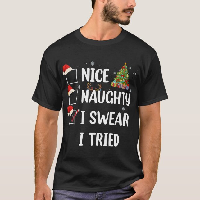 Camiseta Bela travessura, Eu Julgava Árvore De Natal Engraç (Frente)