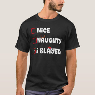 Camiseta Bela travessura, Eu Matei Papais noeis De Natal Cl