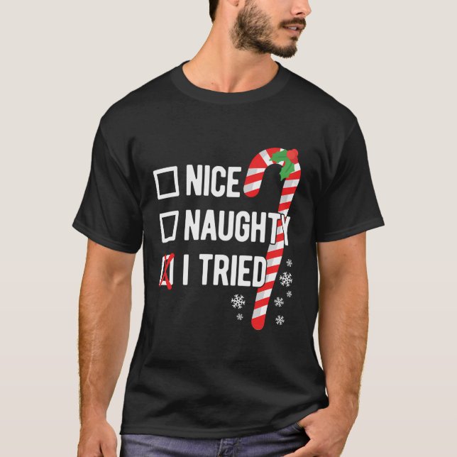 Camiseta Bela travessura, Tentei Um Feliz Natal (Frente)