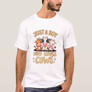 Camiseta Bela Vaca - Apenas Um Menino Que Ama Vacas, Toddle