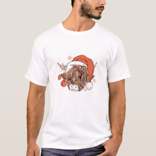 Camiseta Bela Vaca Natal Papai Noel Engraçado Festivo