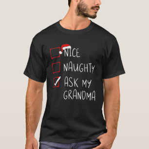 Camiseta Bela Vadia Perguntar À Minha Avó Lista De Natal Xm