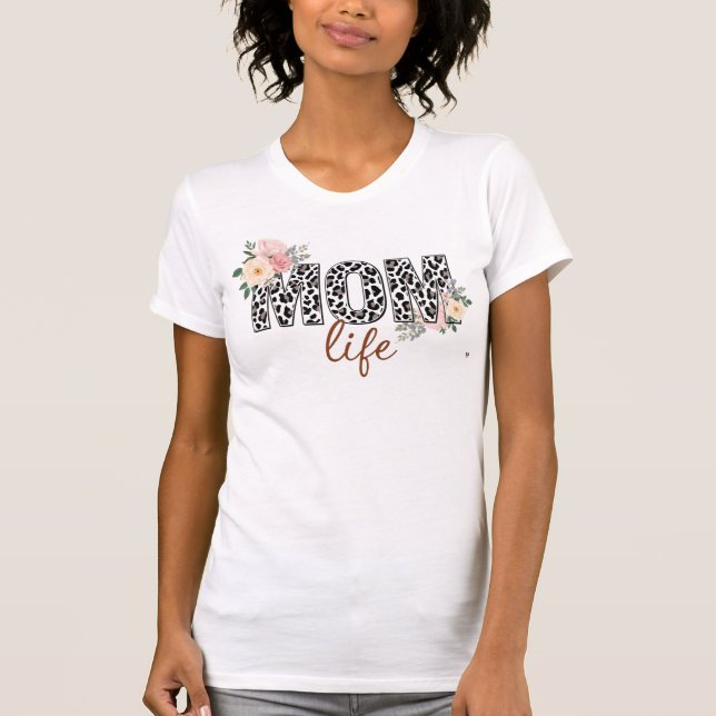 Camiseta Bela Vida de Mãe Floral (Frente)