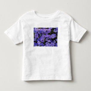 Camiseta Bela Violeta Azul Petunias Poder das Flores