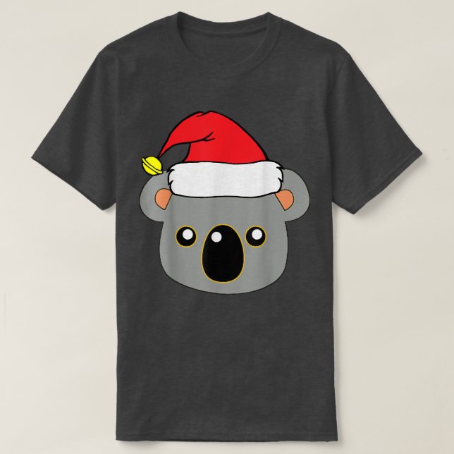 Camiseta Bela Xmas Koala Claus Bear Hol Feliz de Natal (Frente do Design)