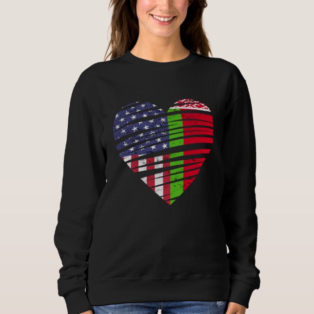 Camiseta Belarus American Grown Heart USA Patriot Heritage  (Frente)