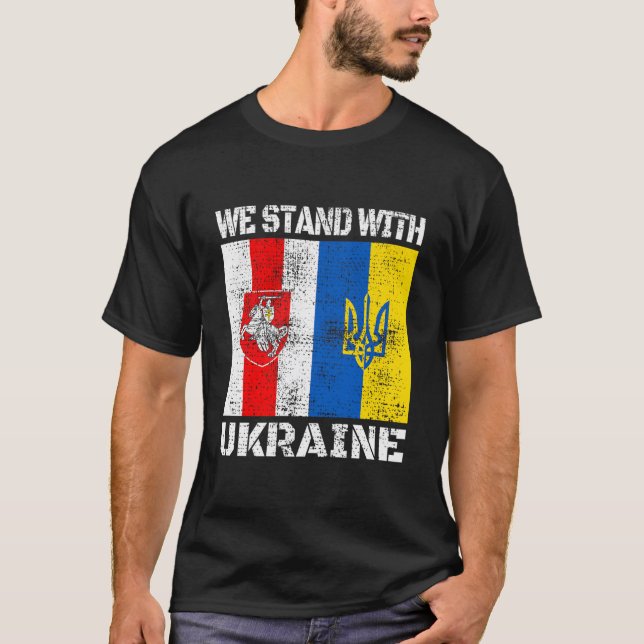 Camiseta Belarusian Support Ukrainian Stand With Ukraine Be (Frente)