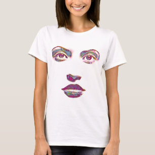 Camiseta belas abstrato mulheres encaram a arte da beleza d