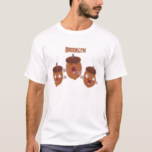 Camiseta Belas bolotas felizes cantando cartoon para crianç