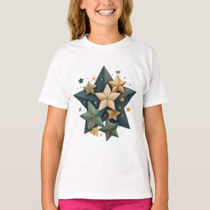 Camiseta Belas Estrelas de Madeira – Estrela Decorativa Rús