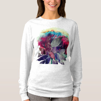 Camiseta Belas Flores de Blossoming aquarela