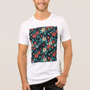 Camiseta Belas Flores Padrão Floral