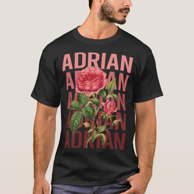 Camiseta Belas Rosas - Adrian Nome (Frente)