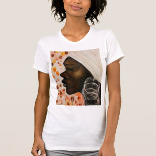 Camiseta Beleza Africana - Pintura em aquarela 