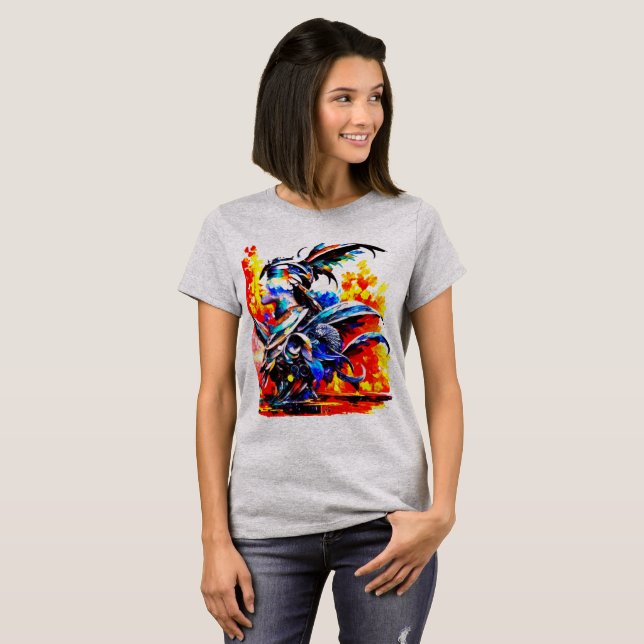 Camiseta Beleza Antiga - Arte Abstrato moderna (Frente Completa)
