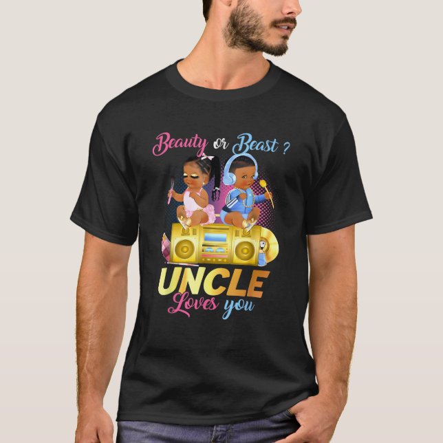 Camiseta Beleza Bonita Ou Tio Ama Sua Revelação De Gênero (Frente)