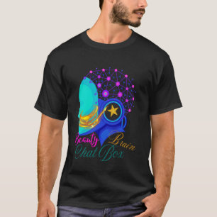 Camiseta Beleza Cérebro E Caixa De Bate-Papo AI Com Fusão D