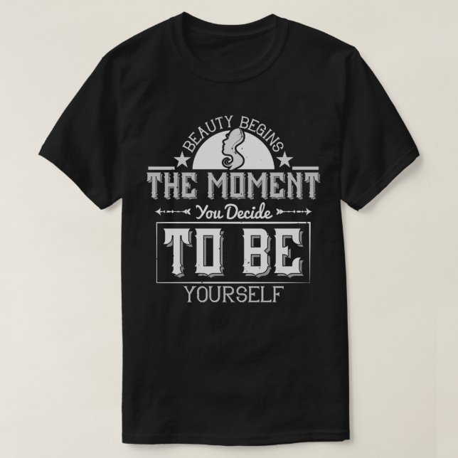 Camiseta Beleza De Makeup Começa Neste Momento (Frente do Design)