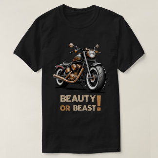 Camiseta beleza de motocicleta ou besta