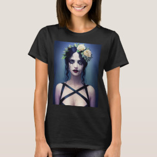 Camiseta Beleza de Porcelana rachada gótica