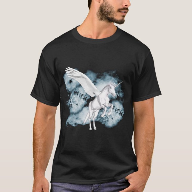 Camiseta Beleza do branco de Pegasus (Frente)