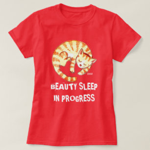 Camiseta "Beleza Dormindo em Curso" Engraçado Citação de Ga