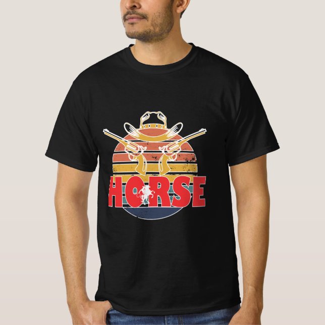 Camiseta Beleza e Graça dos Cavalos Vintage Equestre (Frente)