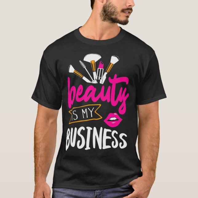 Camiseta Beleza é meu Cabelo de Negócios e Makeup Beauticia (Frente)