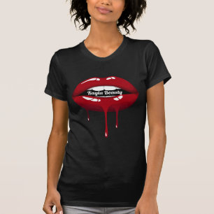 Camiseta Beleza Luxuosa Dourada Glam Brilho Vermelho de Got