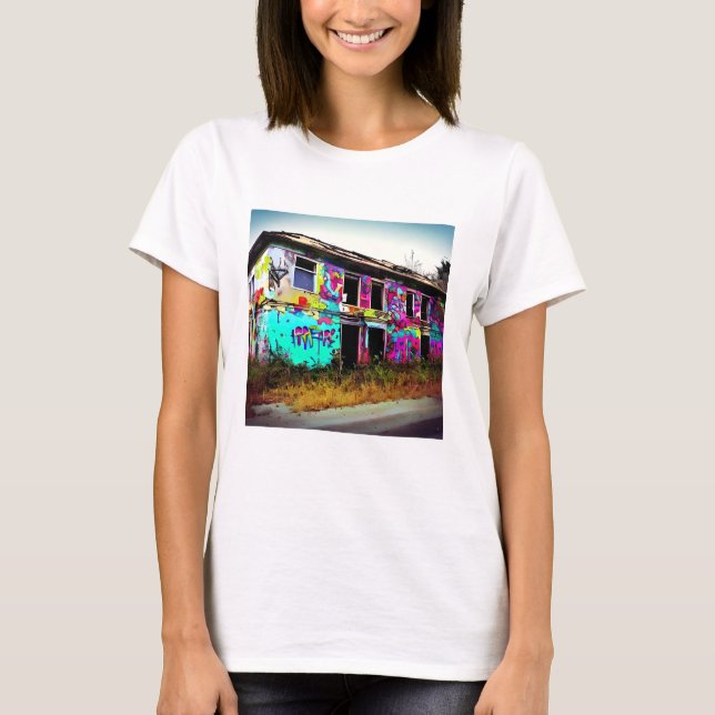 Camiseta Beleza na destruição | Casa abandonada (Frente)
