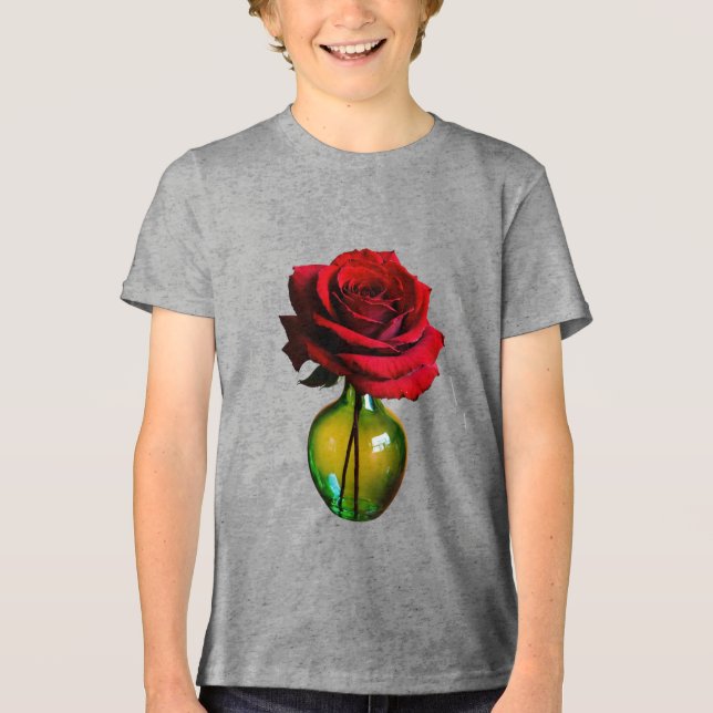 Camiseta Beleza Negra - Vaso Vermelho e Rosa de Solteiro Gi (Frente)