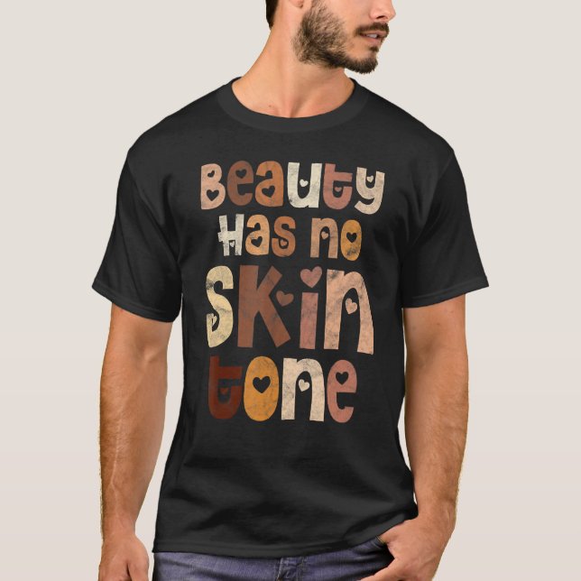 Camiseta Beleza sem complexidade, negro afro-americano (Frente)